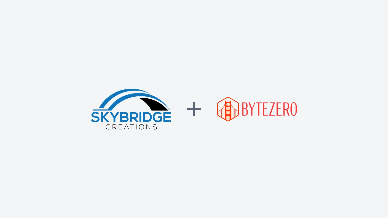 SkyBridge Creations and ByteZero logos side by side